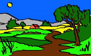 Landscape drawing